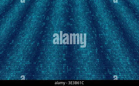A dense and intricate weave of binary characters forms a textured digital landscape across a soft colored field. The rhythmic complexity of the data p Stock Vector
