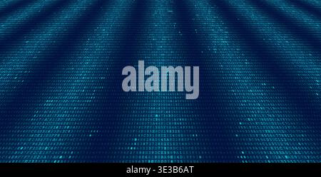 The Stratified Stream - Segmented Binary Data Layers and Multi-Tier Network Architecture. Perspective. Stock Vector