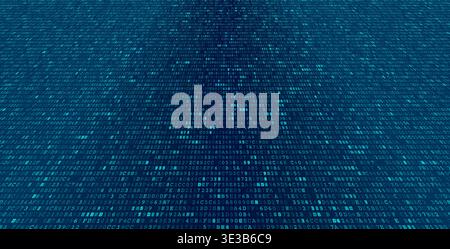 The Logic Array - Abstract Binary Sequence and Metadata Architecture. Perspective. Stock Vector