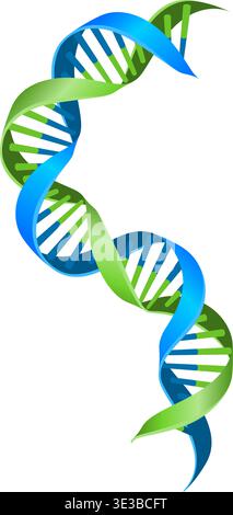 DNA Double Helix Gene Genetic Science Illustration Stock Vector
