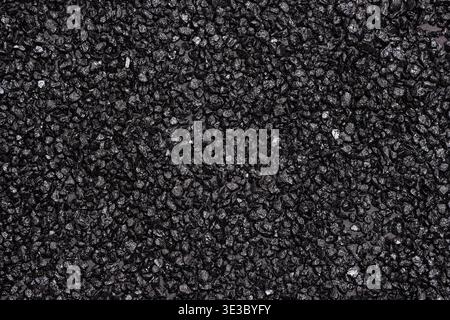 Anthracite surface texture. Black small stones background Stock Photo