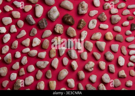Polished small stones creating natural texture and colorful contrast Stock Photo