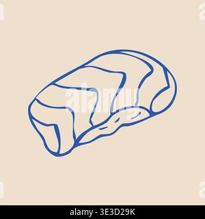 Hand drawn sushi Doodle. Vector Line Art Illustration of Japanese Food Stock Vector