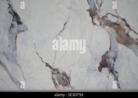 Gray and white marble surface in bright light Stock Photo