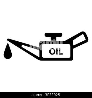 Automotive Engine Oil Pressure Low Level Can Symbol Maintenance dripping lubricant oiler Stock Vector