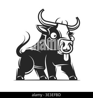 angry bull head mascot vector illustration Stock Vector