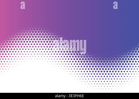 Abstract Dynamic Wavy Halftone Dot Pattern Gradient Background, Mathematical Sine Wave Flowing Dotted Transition Modern Vector Wallpaper, Colorful Geo Stock Vector