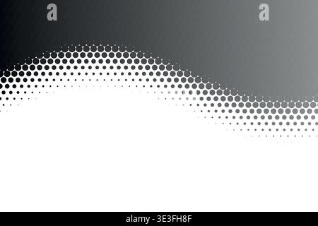 Abstract Dynamic Wavy Halftone Dot Pattern Gradient Background, Mathematical Sine Wave Flowing Dotted Transition Modern Vector Wallpaper, Colorful Geo Stock Vector