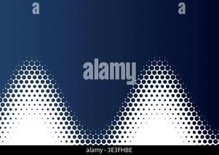 Abstract Dynamic Wavy Halftone Dot Pattern Gradient Background, Mathematical Sine Wave Flowing Dotted Transition Modern Vector Wallpaper, Colorful Geo Stock Vector