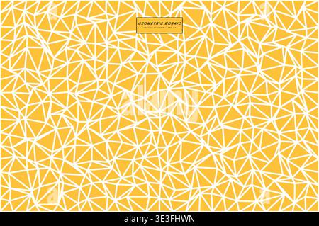 Abstract Shattered Geometric Mosaic Triangle Pattern Vector Background, Faceted Low Poly Flat Design Interlocking Polygon Wallpaper, Colorful Broken G Stock Vector