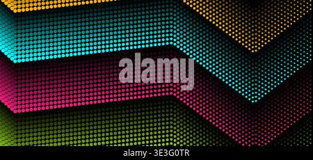 Colorful minimal dotted lines abstract futuristic tech halftone background. Vector design Stock Vector