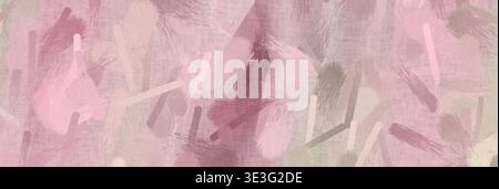 Abstract Pastel Pink Brushstrokes Background. Artistic Painted Texture on Canvas. Stock Photo