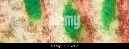 Abstract Wavy Oil Painting Background. Green, Brown and Beige Earthy Brushstrokes Stock Photo