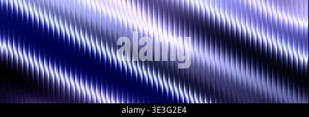 Abstract Blue Metallic Lines Background. Futuristic Vertical Stripes Texture with Shiny Reflections. Stock Photo
