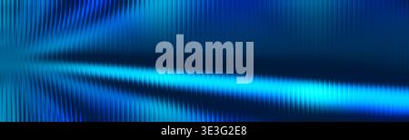 Abstract blue background with vertical neon lines, digital data flow animation Stock Photo