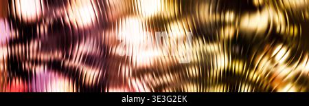 Cinematic glossy gold and copper corrugated foil motion background Stock Photo