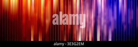 Cinematic fluted glass motion background loop with contrasting warm and cool neon reflections Stock Photo