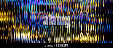 Abstract Colorful Iridescent Vertical Light Streaks on Black Stock Photo