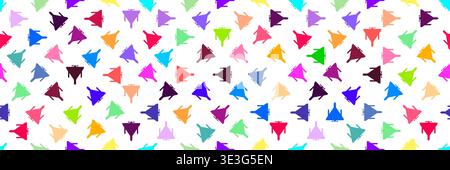 horizontal seamless multicolor suicide combat drone carrying missile for pattern and background. Stock Vector