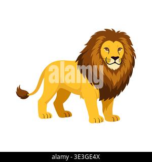 Lion wild african animal isolated on white Stock Vector