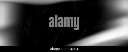 Old film optical leak with retro scratches for horror cinema effect. Film light and noise background with old camera glare. Noir vector overlay in mon Stock Vector