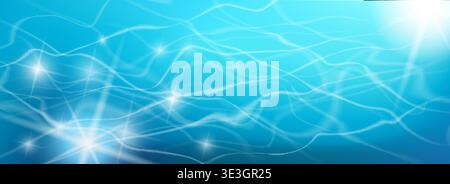 Blue water surface Stock Vector