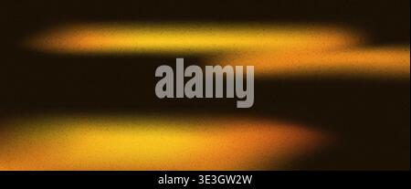 Dark abstract grain background with golden light lines. Black and golden spots gradation. Gradient overlay blur texture with red yellow light leak noi Stock Vector