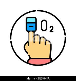 Oxygen Saturation Icon Professional UI Symbol for SpO2 Blood Oxygen ...