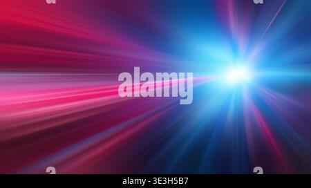 blue light fast forward zoom motion high speed laser futuristic technology lighting concept abstract for background Stock Photo