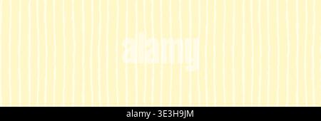 Baby watercolor stripe seamless pattern with soft yellow vertical lines on light pastel background, hand painted texture. Watercolor stripe baby Stock Vector