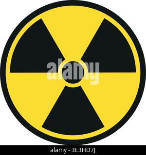 Radiation hazard sign. Symbol of radioactive threat alert. Stock Vector