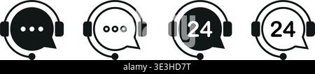Customer support icon. Customer service icon. Stock Vector