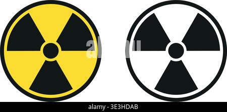 Radiation hazard sign. Symbol of radioactive threat alert. Stock Vector
