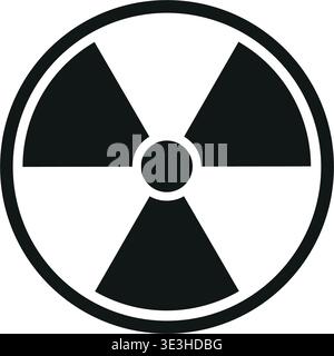 Radiation hazard sign. Symbol of radioactive threat alert. Stock Vector