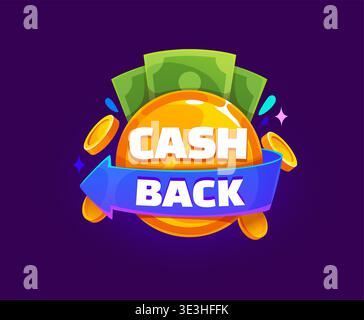 Cash back offer icon, cash back promotion banner Stock Vector