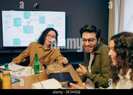 Creative Team Session, Team Collaborates Passionately On Visual Concepts And Prototypes Together Stock Photo
