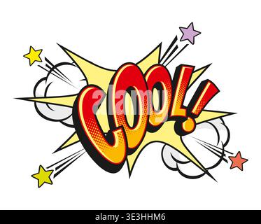Pop art comic expression with the word cool Stock Vector