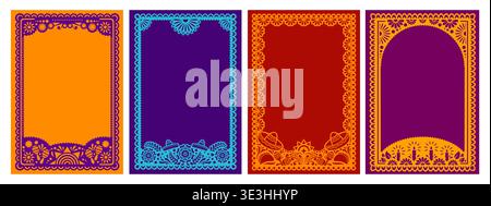 Mexican Cinco de Mayo holiday party frames Stock Vector