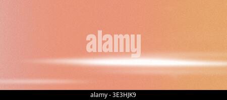A soft transition from orange to pink with a white glowing center, a smooth texture, a horizontal banner with a front view, and copy space for text Stock Photo