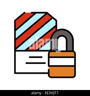 lockout tagout vector icon isolated on transparent background, lockout ...