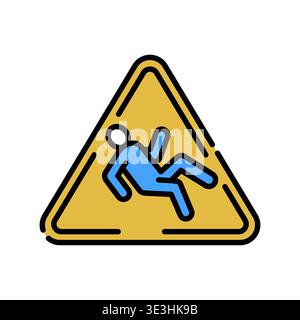 Slips Trips and Falls Prevention Icon Professional UI Symbol for ...