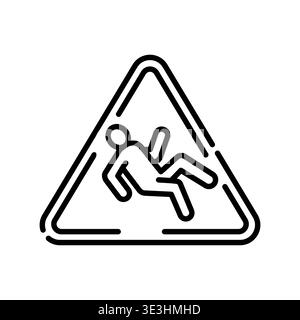 Slips Trips and Falls Prevention Icon Professional UI Symbol for ...