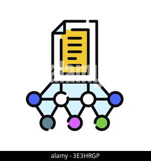 Document Understanding Icon Professional UI Symbol for AI Data Extraction, Automated Content Analysis and Intelligent Information Retrieval. It repres Stock Vector