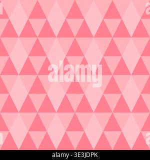 Seamless geometric pattern with pink triangles and rhombuses. Stock Vector