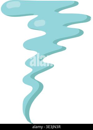 Bad smell wave line vector icon isolated on white Stock Vector