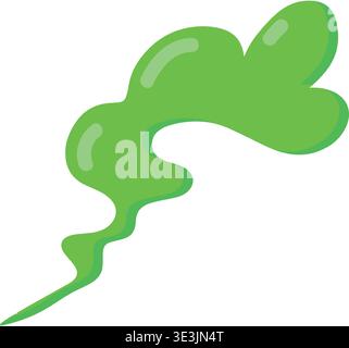 Smell icon poison flow vector isolated on white Stock Vector