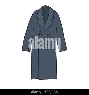 Vector hand drawn sketch doodle colored coat Stock Vector