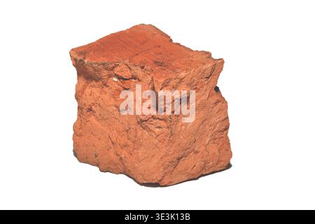 one red brick on white background. High quality photo Stock Photo