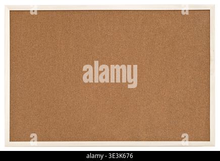 Blank bulletin board in white frame against white background Stock Photo
