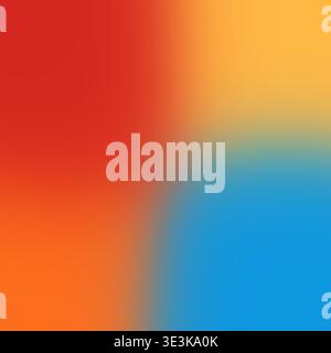 Abstract colorful gradient background with warm red-orange and cool blue tones for design Stock Photo